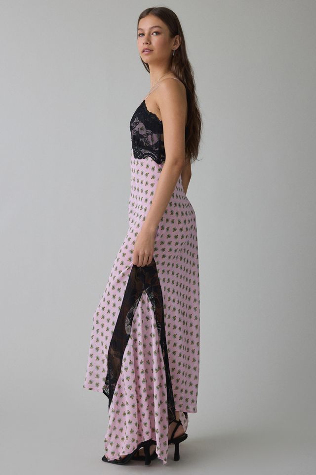 AFRM Vince Lace Trim High-Low Maxi Dress #2