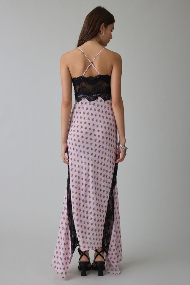 AFRM Vince Lace Trim High-Low Maxi Dress #3