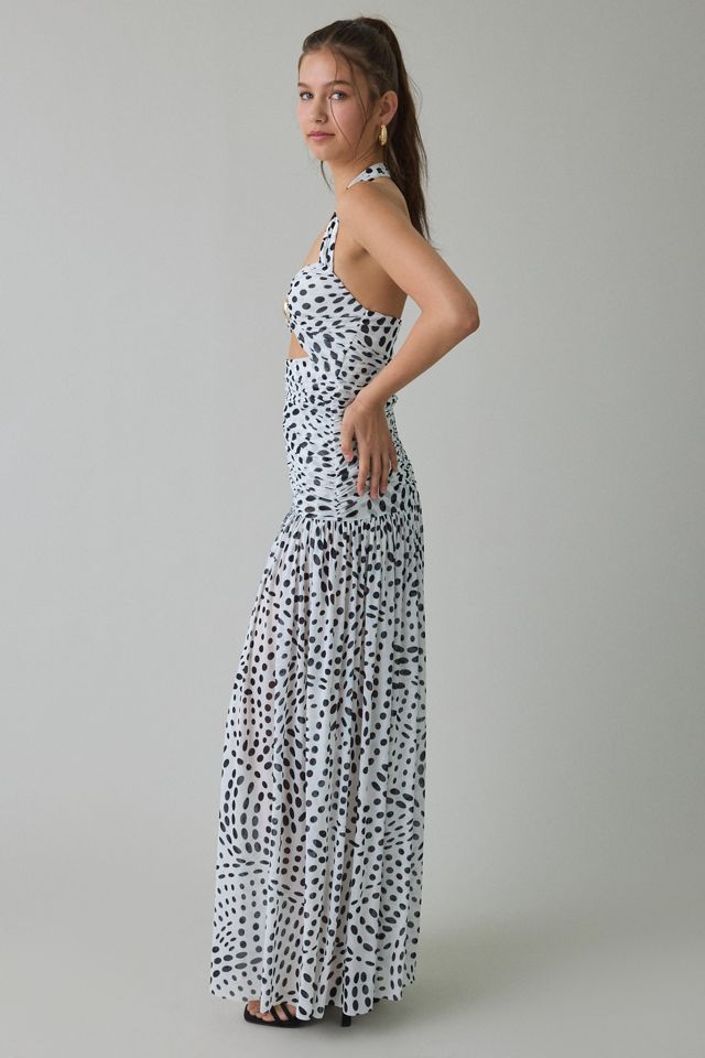 AFRM Blane Keyhole Cutout Halter Neck Maxi Dress #2