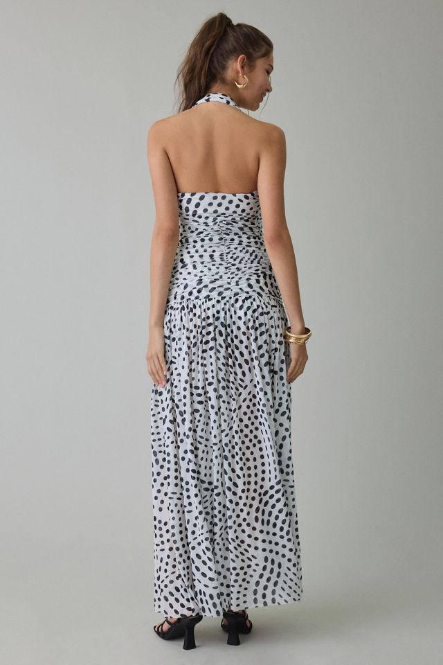 AFRM Blane Keyhole Cutout Halter Neck Maxi Dress #3