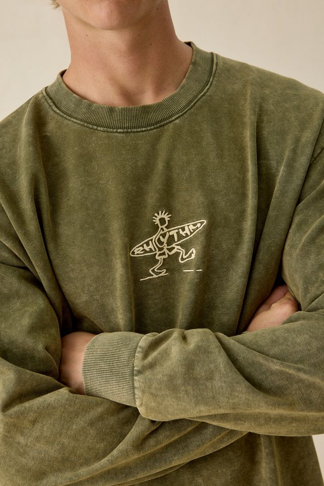 Rhythm Drifter Salt Wash Crew Neck Sweatshirt #3