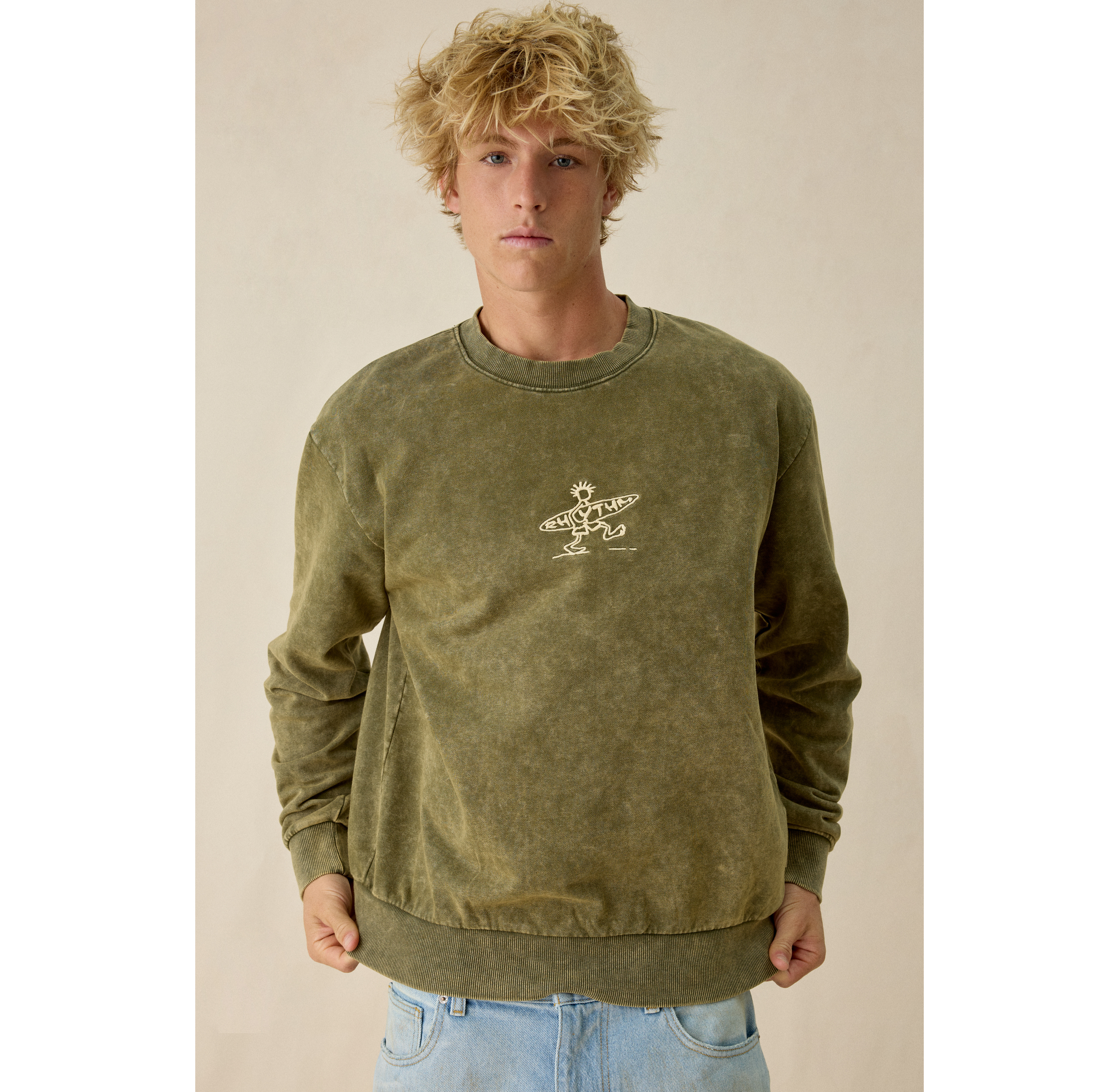 Rhythm Drifter Salt Wash Crew Neck Sweatshirt