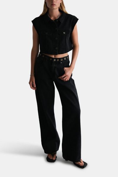 95 Mid Baggy Brie Eyelet Jean