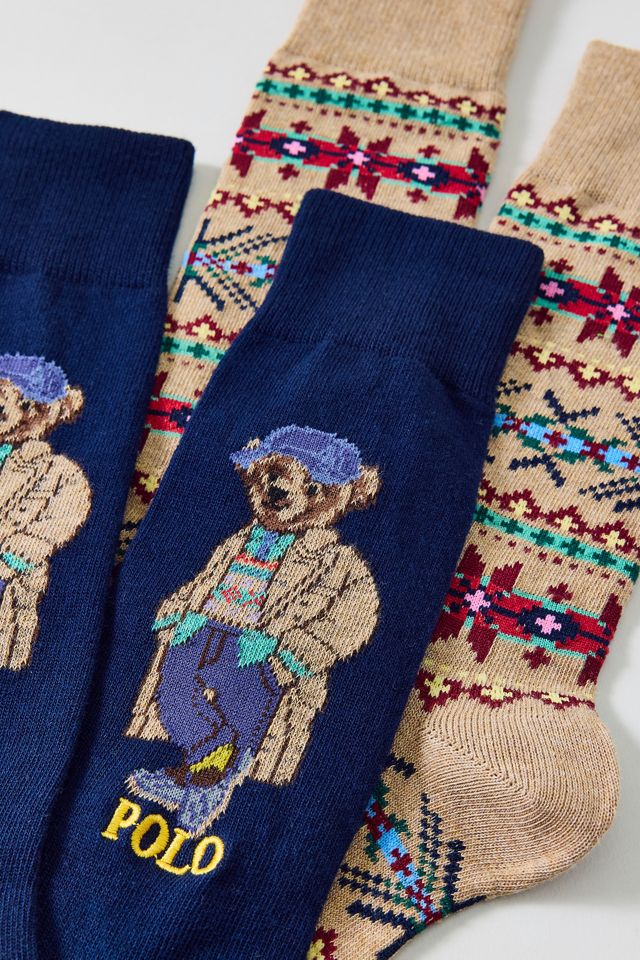 Polo Ralph Lauren Litchfield Bear Crew Socks 2-Pack #1