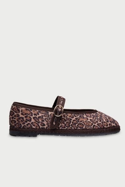 Flabelus Leopard Mary Jane Flat