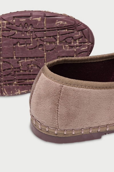Flabelus Mae Strappy Velvet Mary Jane Flat