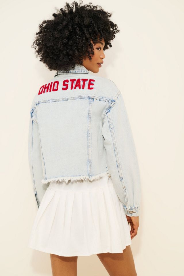 Hype and Vice Ohio State Cropped Denim Jacket #1