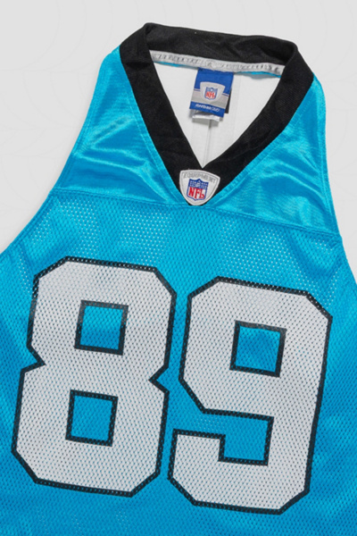 Rework Carolina Panthers Football Halter Top