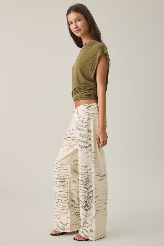Abrand 99 Valentina Zebra Print Low-Rise Baggy Jeans #3