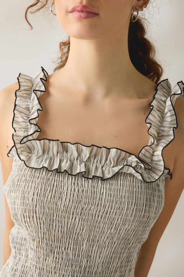 Daisy Street Lotus Ruffle Trim Smocked Maxi Dress #2