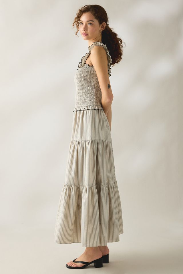 Daisy Street Lotus Ruffle Trim Smocked Maxi Dress #3