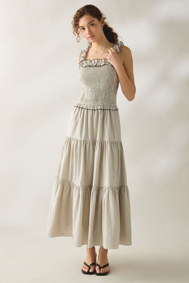 Daisy Street Lotus Ruffle Trim Smocked Maxi Dress #4