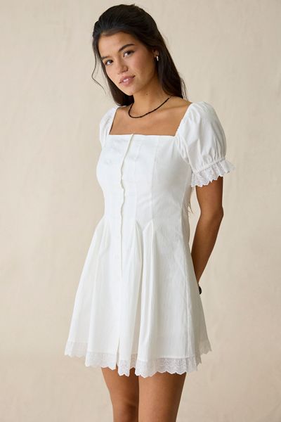 White Puff Sleeve Dresses | Urban Outfitters
