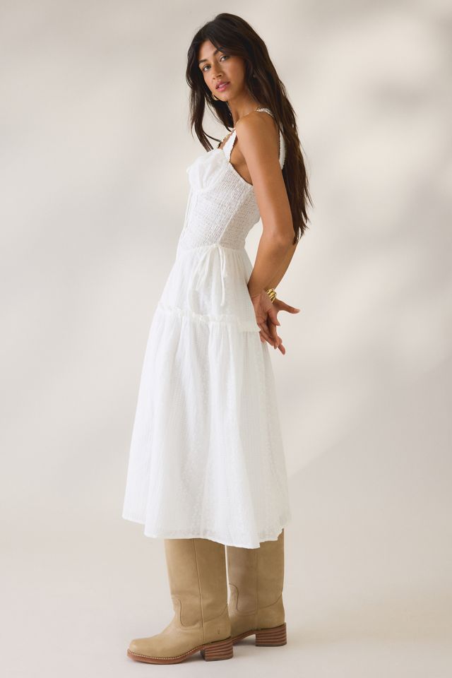 Daisy Street Shell Tiered Milkmaid Midi Dress #2