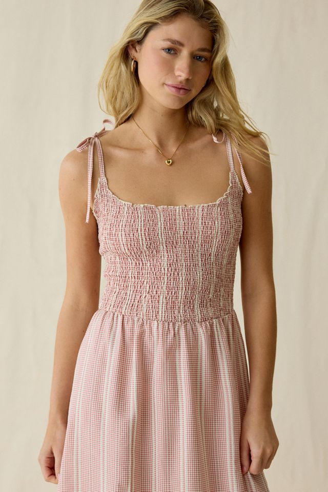 Daisy Street Rosella Tie-Strap Smocked Midi Dress #4