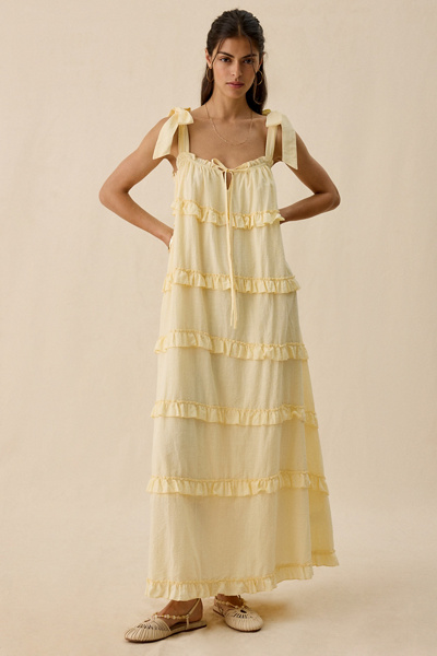 a line cotton women's dresses Women's Rust A-Line Cotton Dress Orange / 2XL main image 1