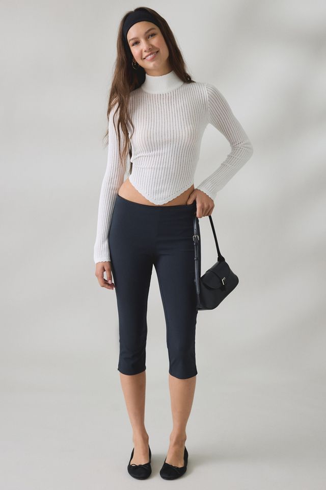 BDG Lizzy V-Hem Cropped Fitted Turtleneck Sweater #3