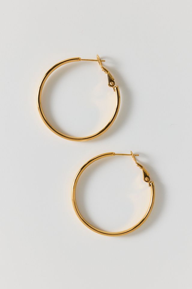 L Train Waterproof Medium Hoop Earrings #1