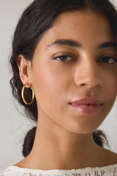 L Train Waterproof Medium Hoop Earrings