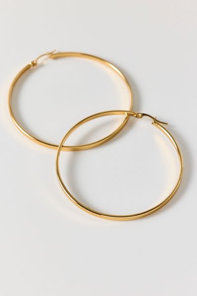 L Train Waterproof Large Hoop Earrings