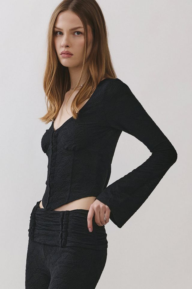 Personal Code Zelda Textured Lace Hook & Eye Top #3