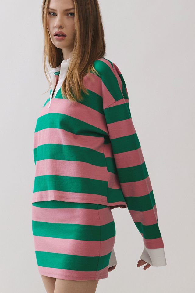 Personal Code Poppy Striped Rugby Top #1