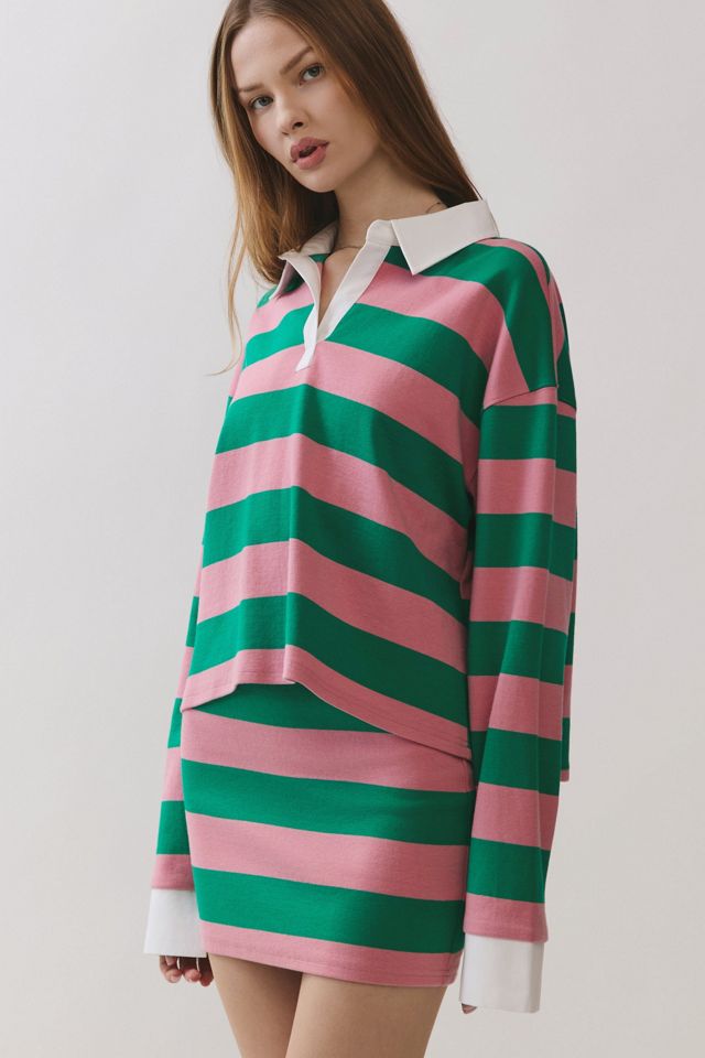 Personal Code Poppy Striped Rugby Top | Urban Outfitters