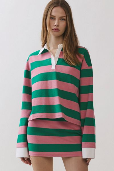 Personal Code Poppy Striped Rugby Top