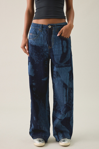 BDG Jaya Laser Print Baggy Boyfriend Jeans