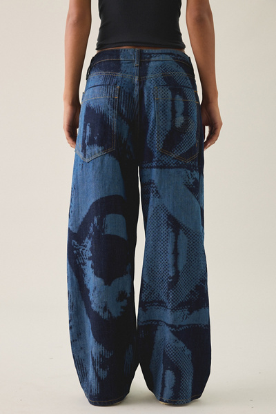BDG Jaya Laser Print Baggy Boyfriend Jeans