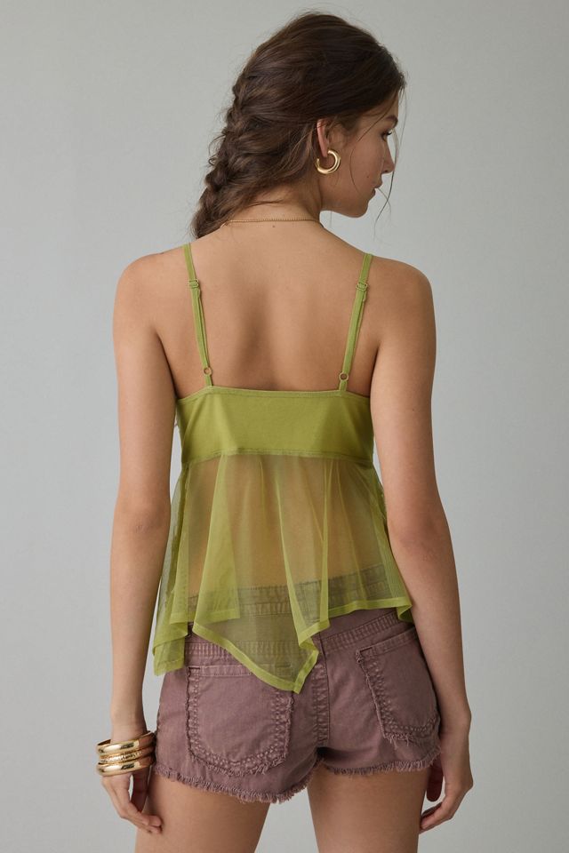 Kimchi Blue Celia Beaded Sheer Mesh Babydoll Cami #3