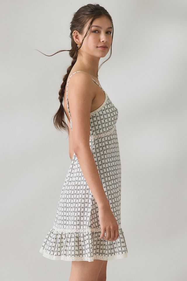 Kimchi Blue Willow + Wisp Lace Trim Babydoll Mini Dress #2