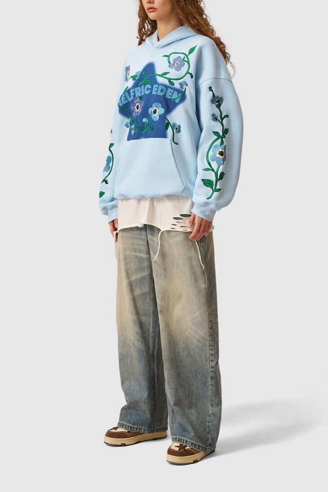 Aelfric Eden Star Rhinestone Floral Hoodie #1