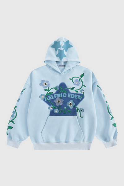 Aelfric Eden Star Rhinestone Floral Hoodie