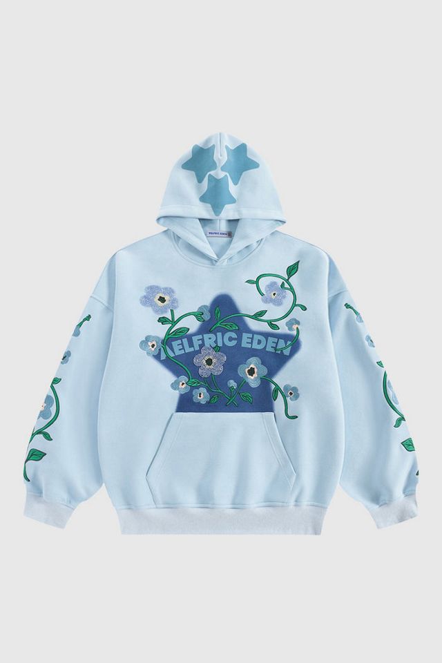 Aelfric Eden Star Rhinestone Floral Hoodie #4