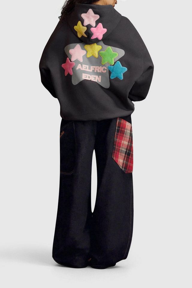 Aelfric Eden Oversized Colorful Star Pullover Hoodie #1
