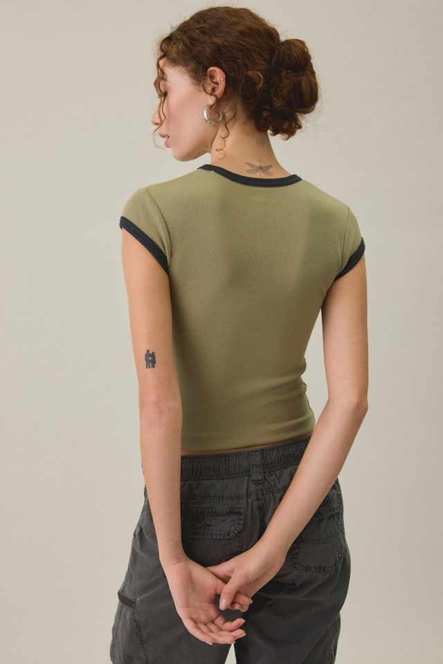 T-shirt BDG Off-Duty côtelé à col rond et manches courtes #1
