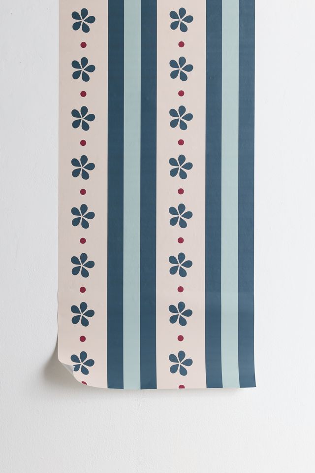 Daily Regina Designs Stripes & Flowers Removable Wallpaper #1