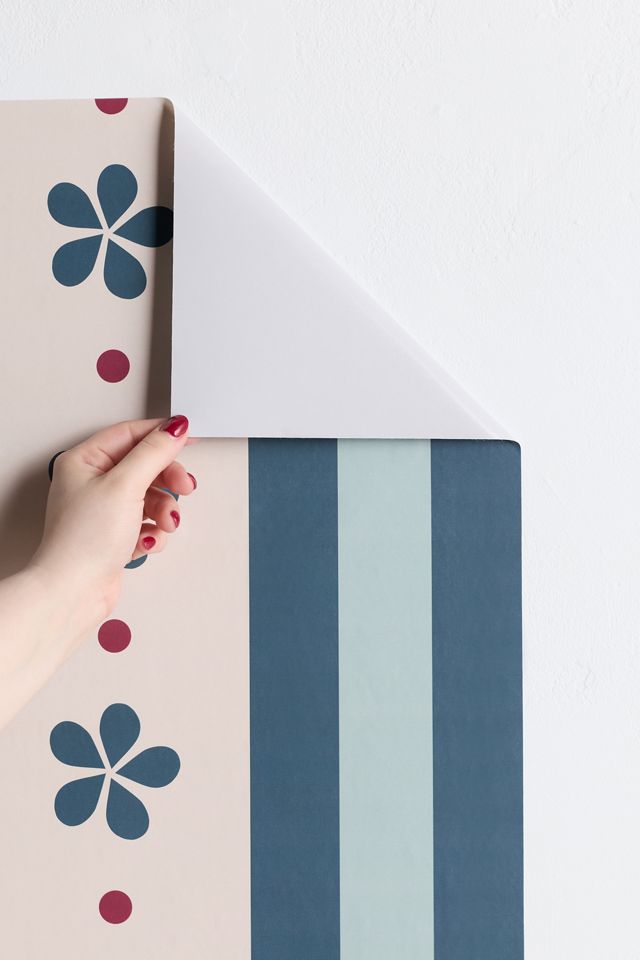 Daily Regina Designs Stripes & Flowers Removable Wallpaper #2