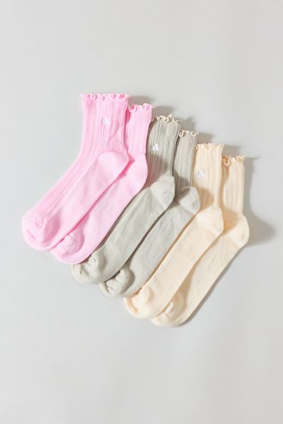 adidas Performance Ruffle Quarter Crew Socks 3-Pack