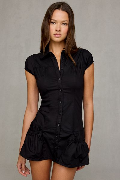 Kimchi Blue Totally Tailored Drop Waist Peplum Mini Dress