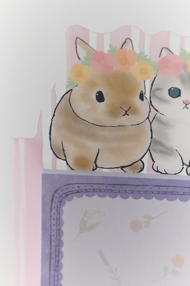 Mofusand Flora Bunny Sticky Notepad & Stand Set #2
