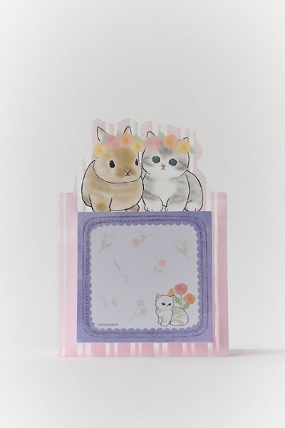 Mofusand Flora Bunny Sticky Notepad & Stand Set