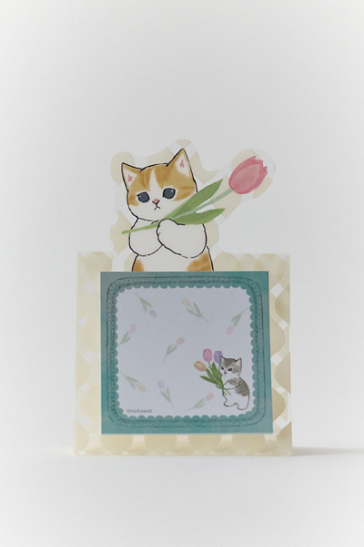 Mofusand Tulip Garden Sticky Notepad & Stand Set