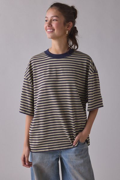 T-shirt surdimensionné à manches courtes Bloom Stripe de Lioness