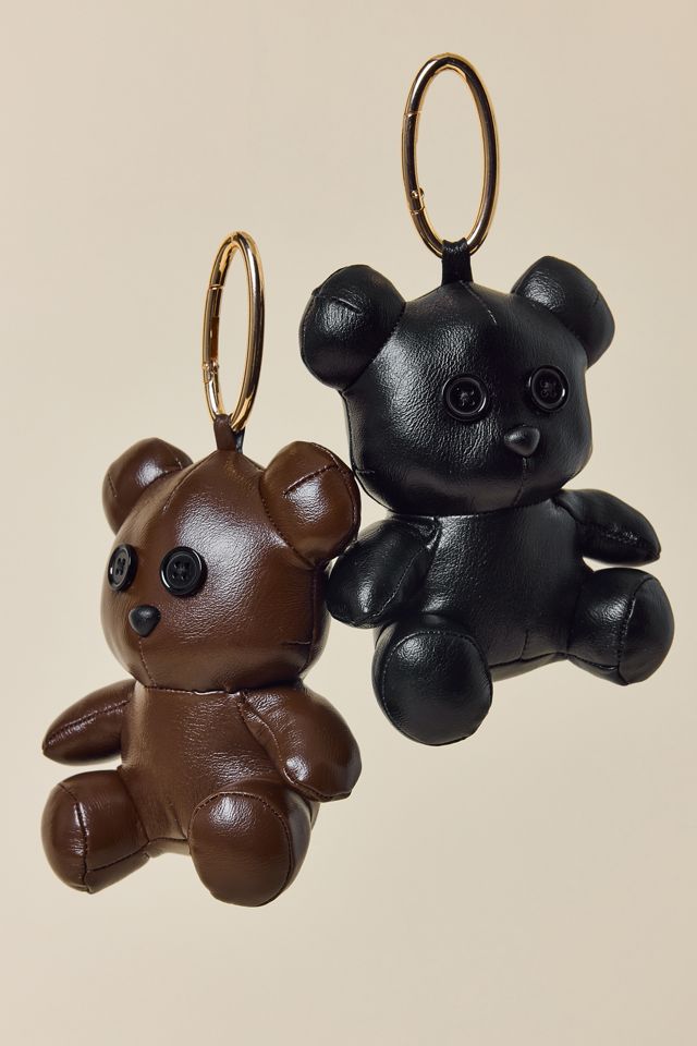 Faux Leather Bear Bag Charm #3