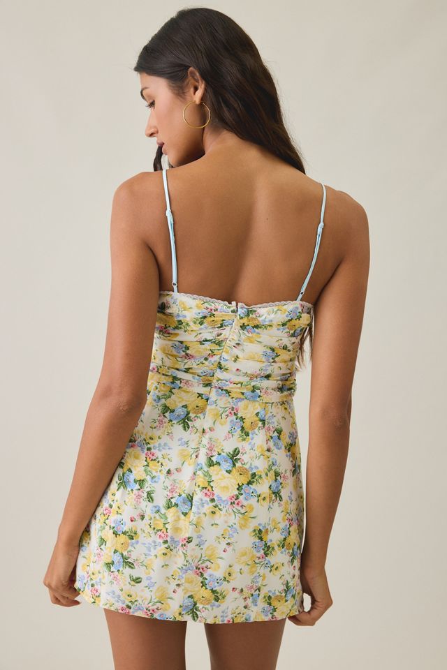 For Love & Lemons Marigold Lace Trim Mini Dress #1