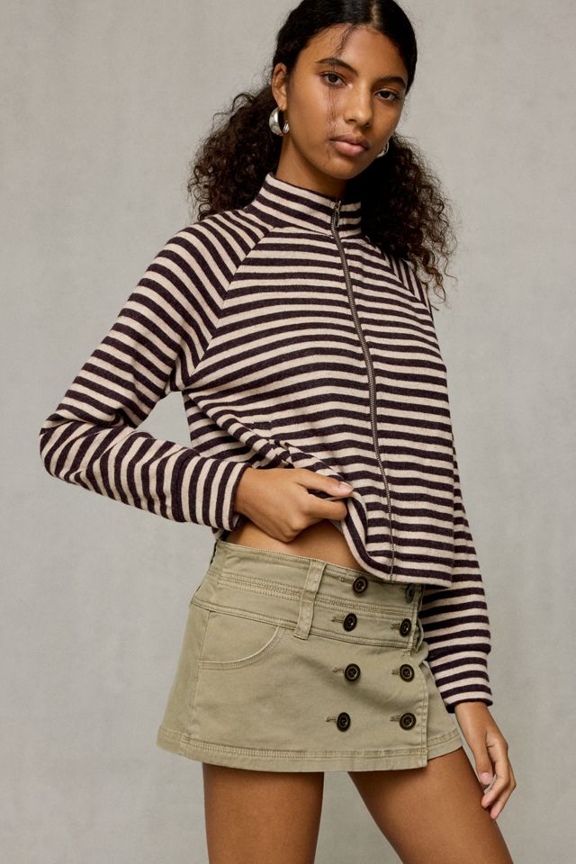 BDG Can't Stop Canvas Button-Front Mini Skort #2