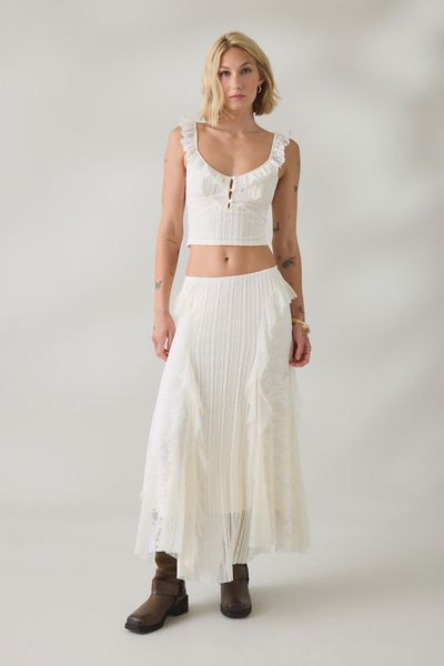 Kimchi Blue Sweet Escape Lace Maxi Skirt 2-Piece Set