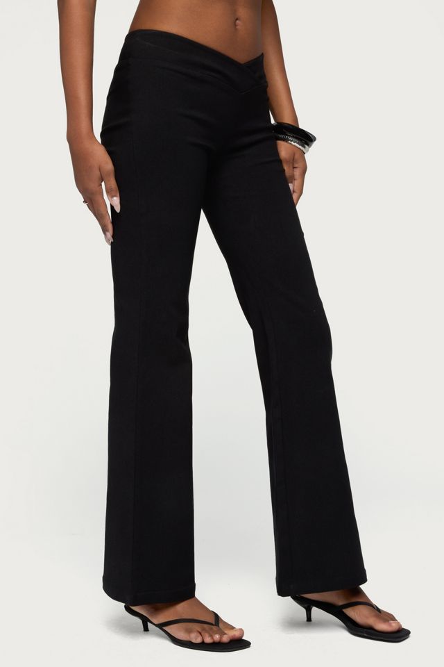 Edikted Alyce Crossover Flared Pants #2